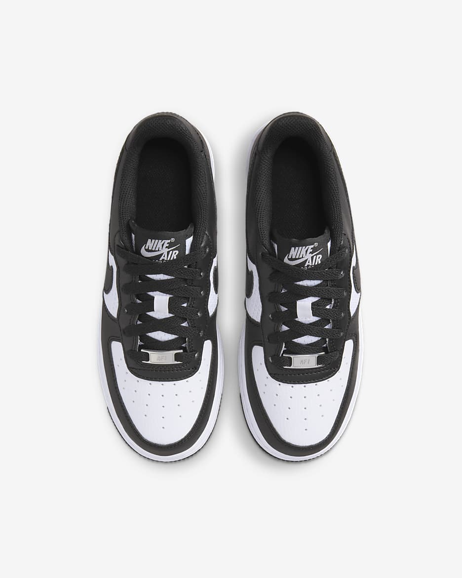 NIKE AIR hot FORCE 1 LOW Black Kids Shoes size 6Y